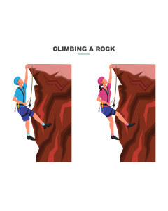 Climbing A Rock PPT Slide 1