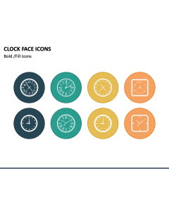 Clock Face Icons PPT Slide 1