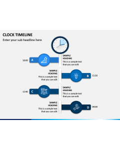 Clock Timeline PPT Slide 1