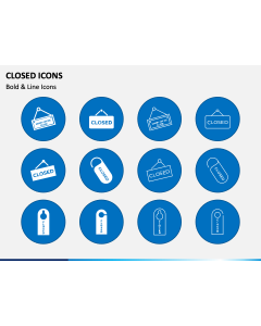 Closed Icons PPT Slide 1