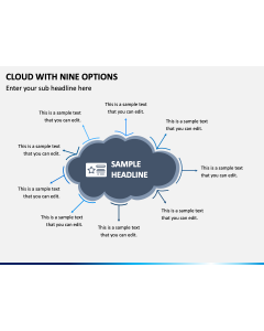 Cloud with Nine Options PPT Slide 1