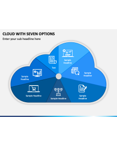 Cloud with Seven Options PPT Slide 1
