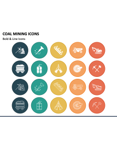 Coal Mining Icons PowerPoint Slide 1