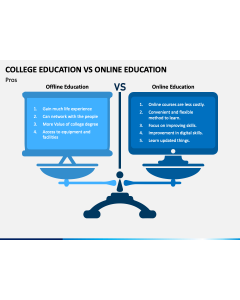 College Education Vs Online Education PPT Slide 1