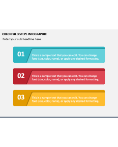 Colorful 3 Steps Infographic PPT Slide 1