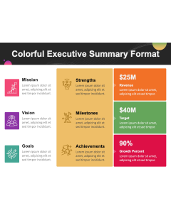 Colorful Executive Summary Format PPT Thumbnail
