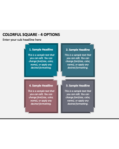 Colorful Square - 4 Options PPT Slide 1