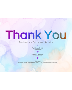 Colorful Thank You for PowerPoint and Google Slides