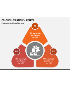 Colorful Triangle - 3 Parts PPT Slide 1