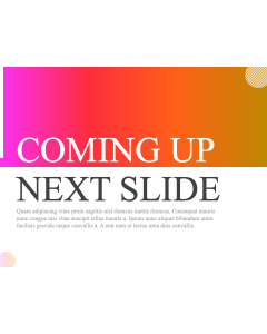 Coming Up Next Slide PPT Slide 1