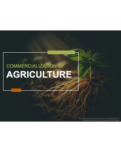 Commercialization of Agriculture PPT Slide 1