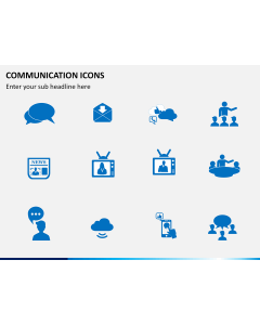 Communication Icons PPT slide 1