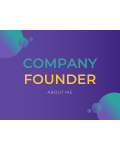Company Founder - About Me PPT Slide 1