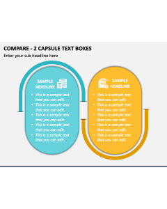 Compare - 2 Capsule Text Boxes PPT Slide 1