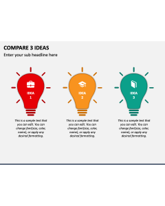 Compare 3 Ideas PPT Slide 1