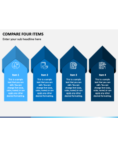 Compare Four Items PPT Slide 1