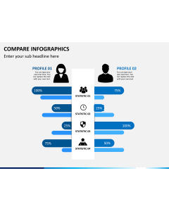 Compare infographics free PPT slide 1