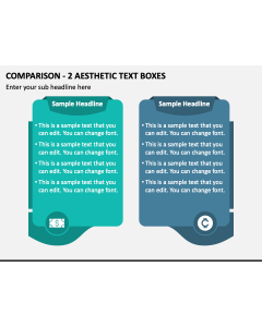 Comparison - 2 Aesthetic Text Boxes PPT Slide 1