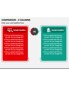 Comparison - 2 Columns PPT Slide 1