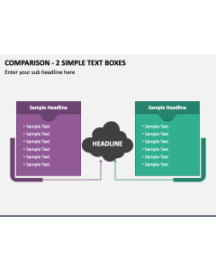 Comparison - 2 Simple Text Boxes PPT Slide 1