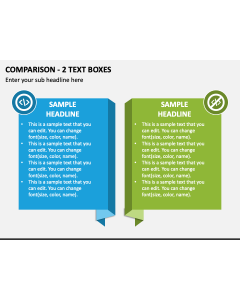 Comparison - 2 Text Boxes PPT Slide 1