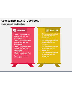 Comparison Board - 2 Options PPT Slide 1