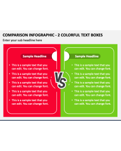 Comparison Infographic - 2 Colorful Text Boxes PPT Slide 1