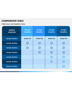 Comparison Tables PPT slide 1