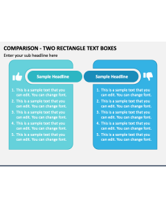Comparison - Two Rectangle Text Boxes PPT Slide 1