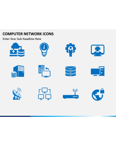 Computer Network Icons PPT slide 1