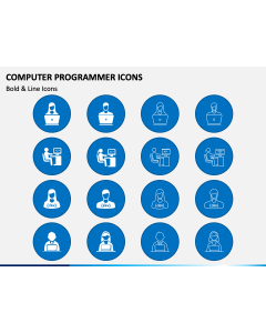 Computer Programmer Icons PPT Slide 1