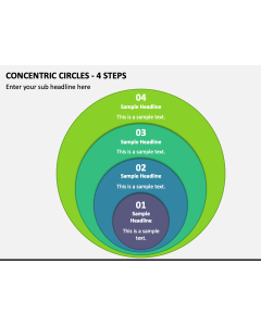 Concentric Circles - 4 Steps PPT Slide 1