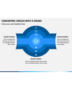 Concentric Circles With 3 Stages PPT Slide 1
