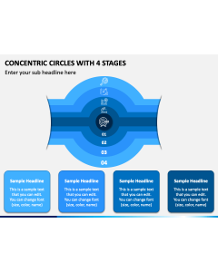 Concentric Circles With 4 Stages PPT Slide 1