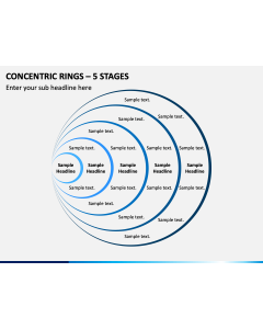 Concentric Rings - 5 Stages PPT Slide 1