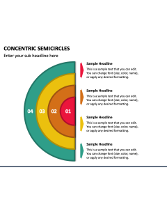 Concentric Semi Circles PPT Slide 1