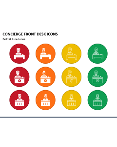 Concierge Front Desk Icons PPT Slide 1