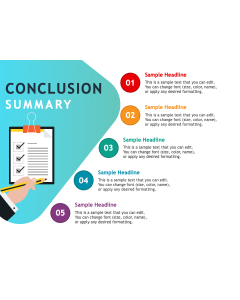 Conclusion Summary Slides PPT Slide 1