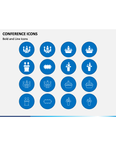 Conference Icons PPT Slide 1