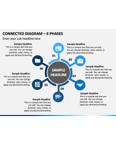 Connected Diagram - 6 Phases PPT Slide 1