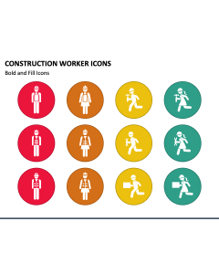 Construction Worker Icons PPT Slide 1