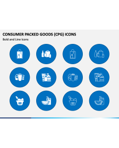 Consumer Packed Goods Icons PPT Slide 1