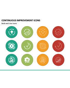 Continuous Improvement Icons PPT Slide 1