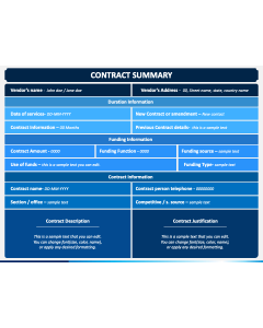 Contract Summary PPT Slide 1