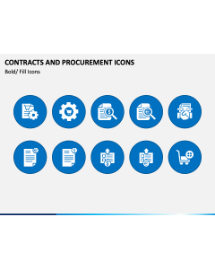 Contracts and Procurement Icons PPT Slide 1