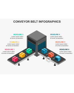 Infografías de cintas transportadoras para PowerPoint y Google Slides