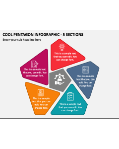 Cool Pentagon Infographic - 5 Sections PPT Slide 1