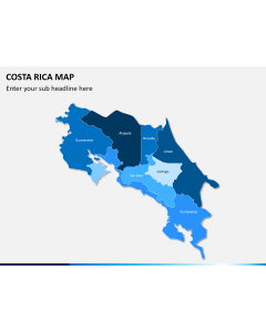Costa Rica Map PPT slide 1