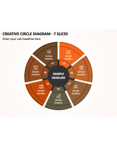 Creative Circle Diagram - 7 Slices PPT Slide 1