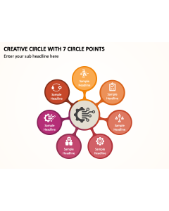 Creative Circle with 7 Circle Points PPT Thumbnail